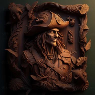 3D model Pirate Hunter game (STL)